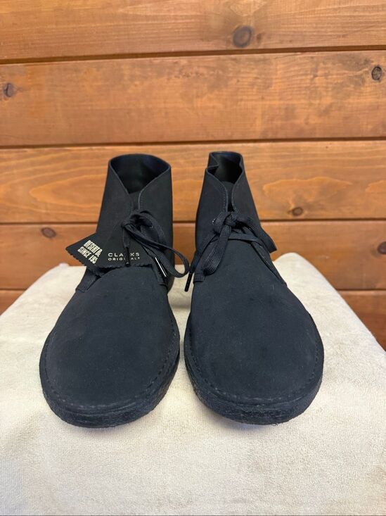 Clarks Originals Desert Boots in black suede Sz 15